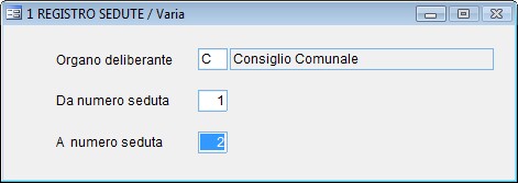 Stampa registro sedute